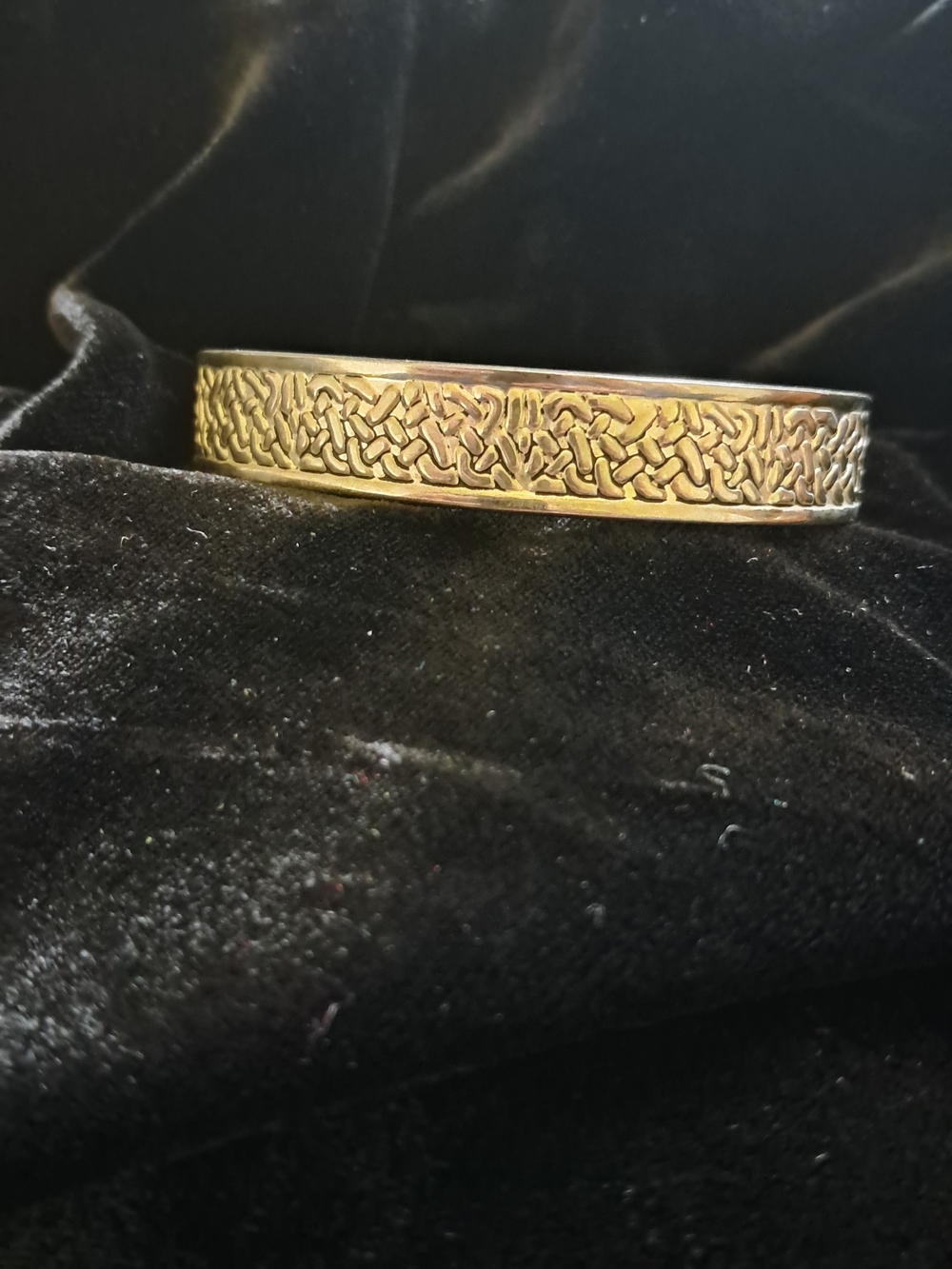 Intricate 925 Celtic Pattern Bangle Vintage
